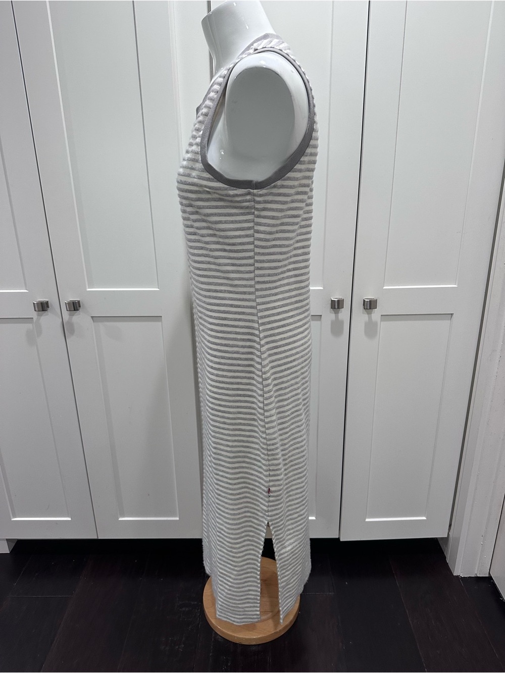 Sol Angeles Sleeveless Striped Maxi Tank Dress in Light Gray - Picture 4 of 9